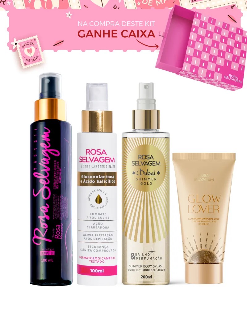 Kit Rosa Selvagem Glow and Clear